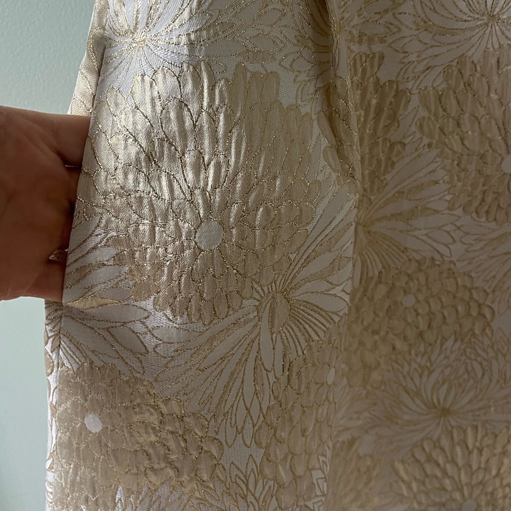 NWT Lilly Pulitzer girls 12 Gold Jacquard Dress Mini Claire in Bloom Brocade - Picture 4 of 7
